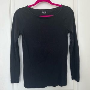 J. Crew Long Sleeve Painter Tee in Black